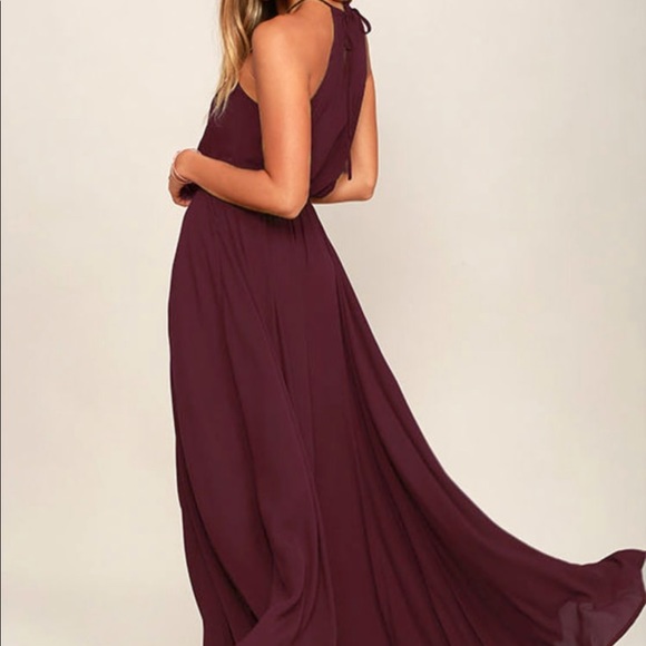 Lulu's Essence of Style Plum Purple Maxi Dress lrg - Picture 5 of 13